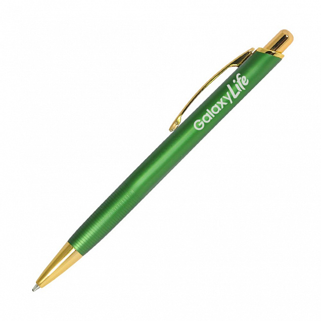 Шариковая ручка Cardin, зеленая/золото с логотипом  заказать по выгодной цене в кибермаркете AvroraStore