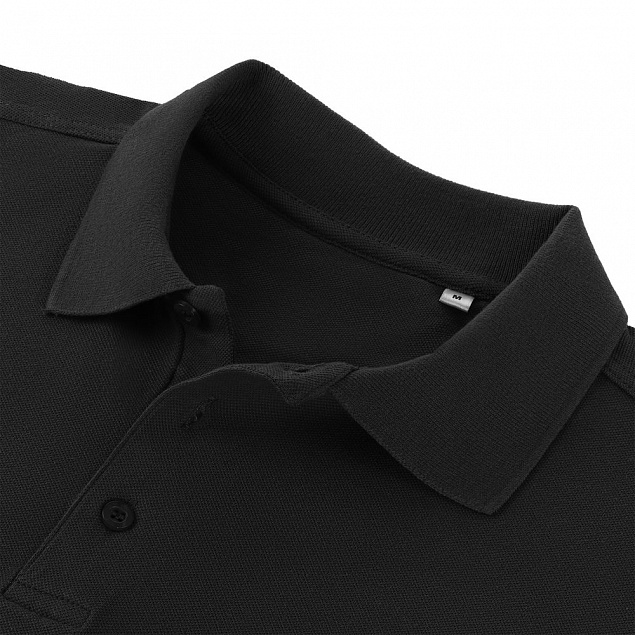 Рубашка поло мужская Virma Stretch, черная с логотипом  заказать по выгодной цене в кибермаркете AvroraStore