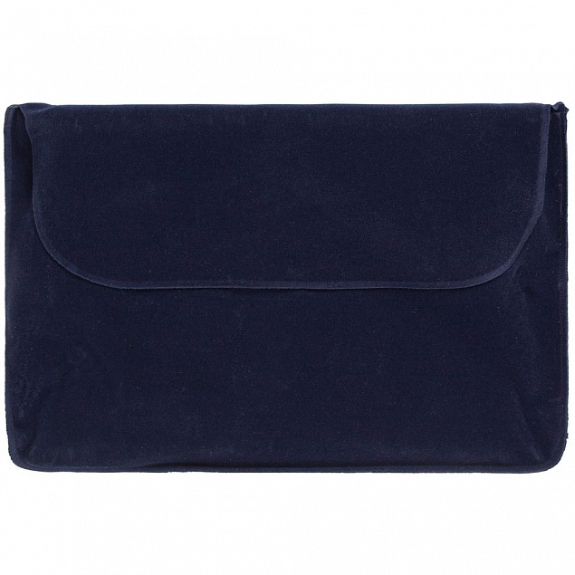 Надувная подушка под шею в чехле Sleep, темно-синяя с логотипом  заказать по выгодной цене в кибермаркете AvroraStore