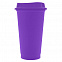 Стакан с крышкой Color Cap, фиолетовый с логотипом  заказать по выгодной цене в кибермаркете AvroraStore