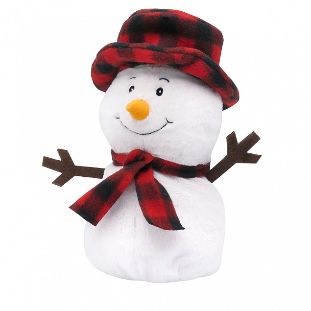 Мягкая игрушка Снеговик в шляпке с логотипом  заказать по выгодной цене в кибермаркете AvroraStore
