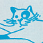 Детский плед Tender. Cats, белый с бирюзовым с логотипом  заказать по выгодной цене в кибермаркете AvroraStore