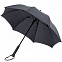 Зонт-трость rainVestment, темно-синий меланж с логотипом  заказать по выгодной цене в кибермаркете AvroraStore