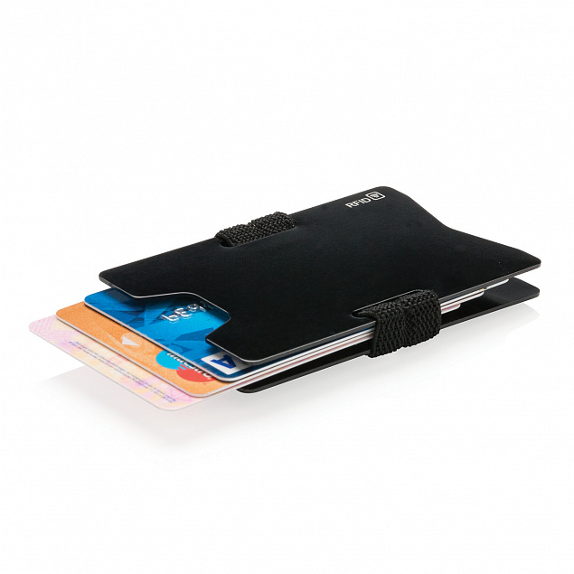 Алюминиевый чехол для карт с защитой от сканирования RFID с логотипом  заказать по выгодной цене в кибермаркете AvroraStore