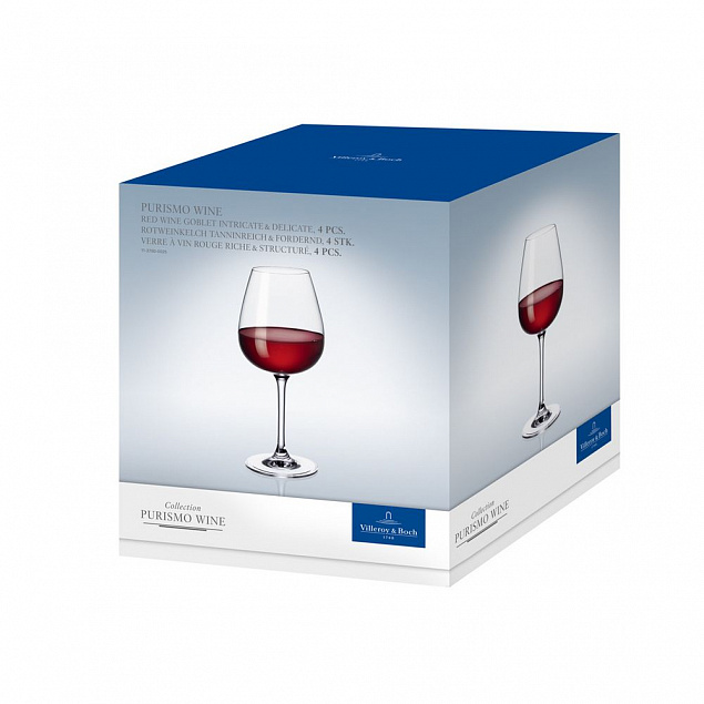 Бокал для красного вина Purismo с логотипом  заказать по выгодной цене в кибермаркете AvroraStore