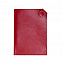 Чехол для паспорта PURE 140*90 мм., застежка на кнопке, натуральная кожа (фактурная), красный с логотипом  заказать по выгодной цене в кибермаркете AvroraStore