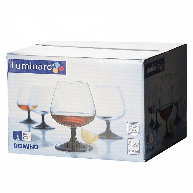 Набор бокалов для коньяка «Домино» с логотипом  заказать по выгодной цене в кибермаркете AvroraStore