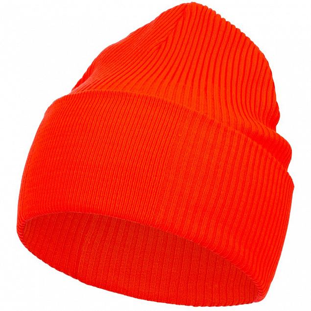 Шапка Real Rib, красно-оранжевая с логотипом  заказать по выгодной цене в кибермаркете AvroraStore