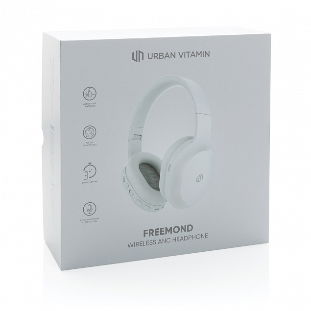 Беспроводные наушники Urban Vitamin Freemond с активным шумоподавлением ANC с логотипом  заказать по выгодной цене в кибермаркете AvroraStore