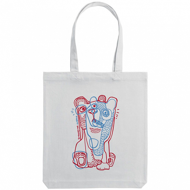 Холщовая сумка «Биполярный медведь», молочно-белая с логотипом  заказать по выгодной цене в кибермаркете AvroraStore