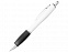 Ручка шариковая Nash, белый/черный, черные чернила с логотипом  заказать по выгодной цене в кибермаркете AvroraStore
