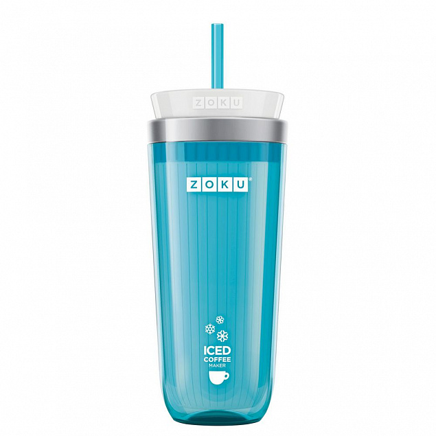 Стакан для охлаждения напитков Iced Coffee Maker, голубой с логотипом  заказать по выгодной цене в кибермаркете AvroraStore
