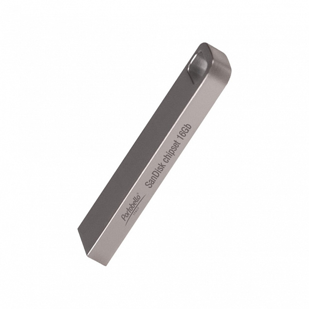 USB Флешка, Flash, 16 Gb, серебряный с логотипом  заказать по выгодной цене в кибермаркете AvroraStore
