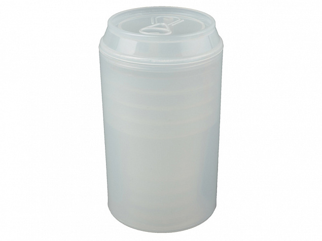 Набор Plastglass: 4 стакана с открывалкой, белый с логотипом  заказать по выгодной цене в кибермаркете AvroraStore