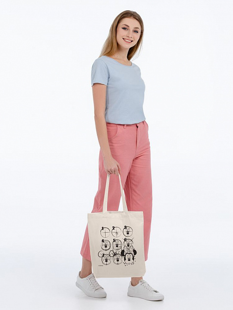 Холщовая сумка «Минни Маус. Icon Sketch», неокрашенная с логотипом  заказать по выгодной цене в кибермаркете AvroraStore