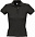 Рубашка поло женская PEOPLE 210, черная с логотипом  заказать по выгодной цене в кибермаркете AvroraStore