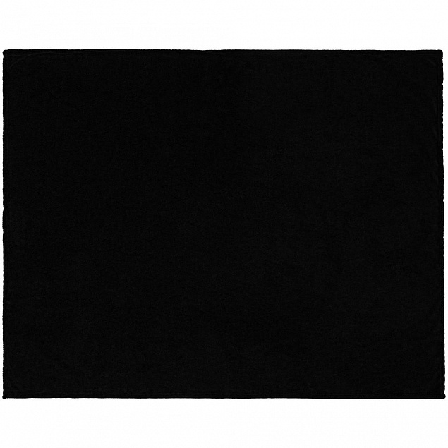 Плед Plush, черный с логотипом  заказать по выгодной цене в кибермаркете AvroraStore