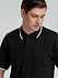 Рубашка поло мужская с контрастной отделкой PRACTICE 270 черная с логотипом  заказать по выгодной цене в кибермаркете AvroraStore