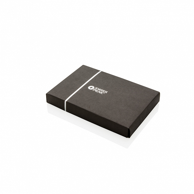 Бумажник с зарядным устройством Swiss Peak, 2200 mAh с логотипом  заказать по выгодной цене в кибермаркете AvroraStore