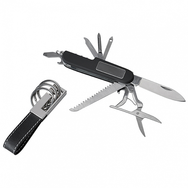 Набор: нож многофункциональный (9 функций) и брелок в подарочной упаковке с логотипом  заказать по выгодной цене в кибермаркете AvroraStore