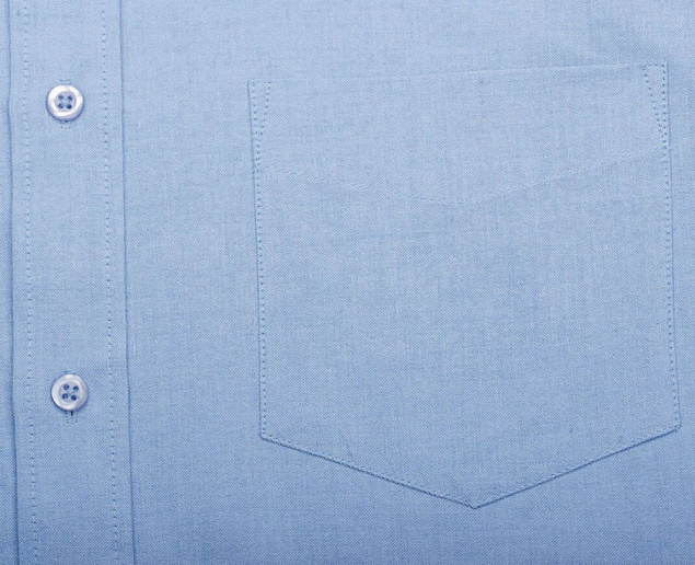 Рубашка мужская с коротким рукавом Brisbane, голубая с логотипом  заказать по выгодной цене в кибермаркете AvroraStore