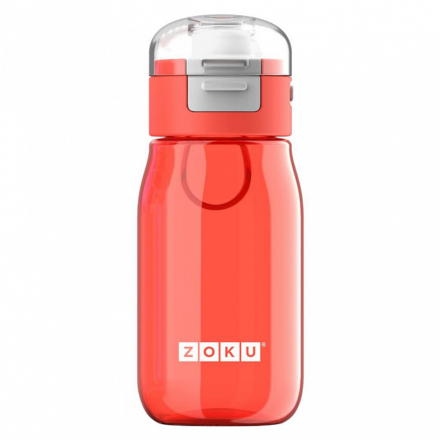 Детская бутылка для воды Zoku, красная с логотипом  заказать по выгодной цене в кибермаркете AvroraStore