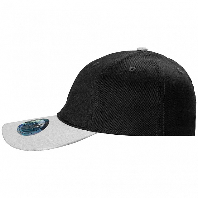 Бейсболка Ben Loyal, черная с серым с логотипом  заказать по выгодной цене в кибермаркете AvroraStore