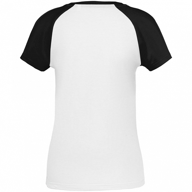 Футболка женская T-bolka Bicolor Lady, белая с черным с логотипом  заказать по выгодной цене в кибермаркете AvroraStore