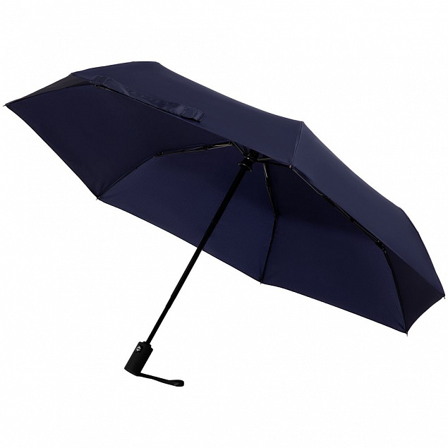 Зонт складной Trend Magic AOC, темно-синий с логотипом  заказать по выгодной цене в кибермаркете AvroraStore