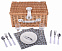 Плетеная корзина для пикника KINGS PARK, коричневая с логотипом  заказать по выгодной цене в кибермаркете AvroraStore