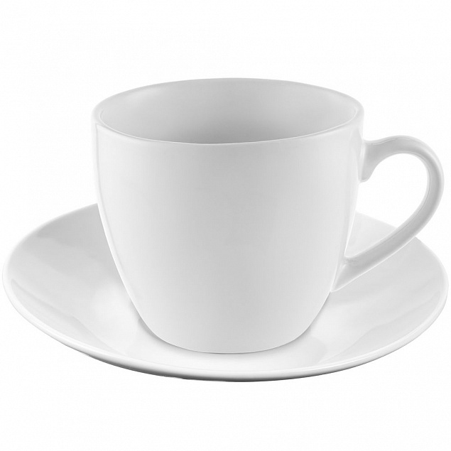 Кофейная пара Refined, белая с логотипом  заказать по выгодной цене в кибермаркете AvroraStore