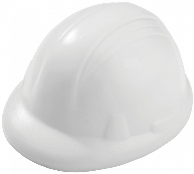 Антистресс «Каска», белый с логотипом  заказать по выгодной цене в кибермаркете AvroraStore
