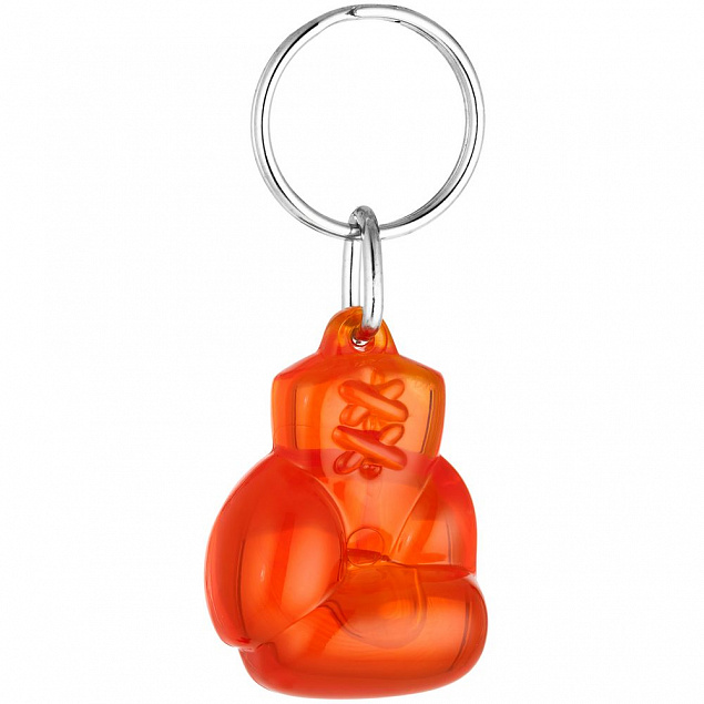 Брелок Fight, оранжевый, прозрачный с логотипом  заказать по выгодной цене в кибермаркете AvroraStore