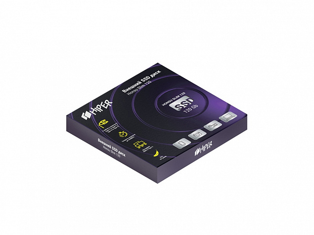 Внешний SSD накопитель «Honsu Slim 120» 120GB USB3.1 Type-C Slim с логотипом  заказать по выгодной цене в кибермаркете AvroraStore