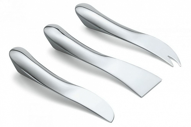 Набор ножей для сыра Wave с логотипом  заказать по выгодной цене в кибермаркете AvroraStore