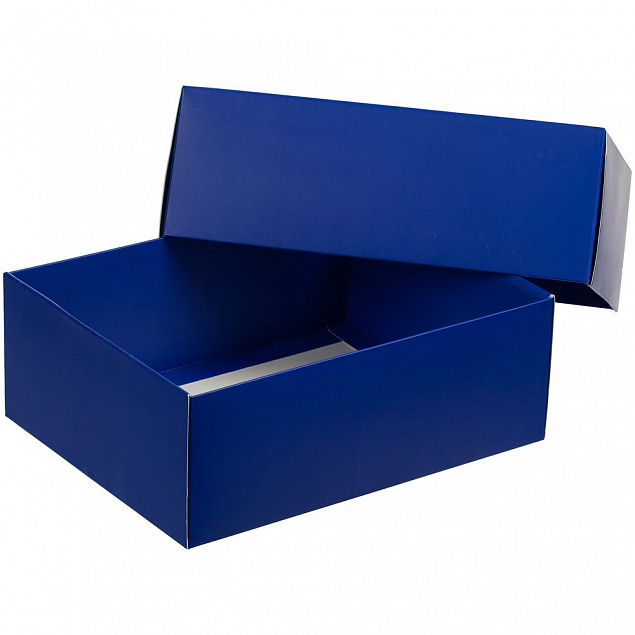 Коробка с окном InSight, синяя с логотипом  заказать по выгодной цене в кибермаркете AvroraStore