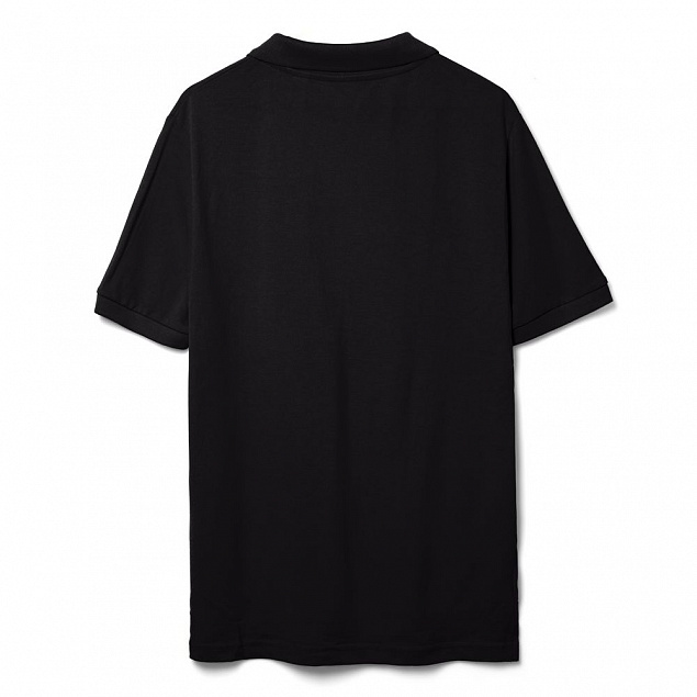 Рубашка поло мужская Adam, черная с логотипом  заказать по выгодной цене в кибермаркете AvroraStore