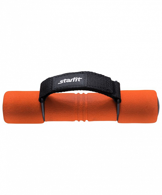 Пара гантелей Biceps 1 кг оранжевого цвета с логотипом  заказать по выгодной цене в кибермаркете AvroraStore