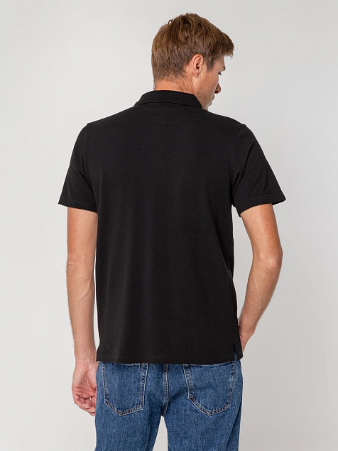 Рубашка поло Virma light, черная с логотипом  заказать по выгодной цене в кибермаркете AvroraStore