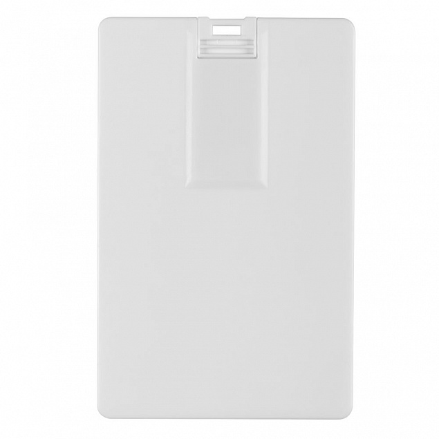 Флешка Card, 16 Гб, белая с логотипом  заказать по выгодной цене в кибермаркете AvroraStore