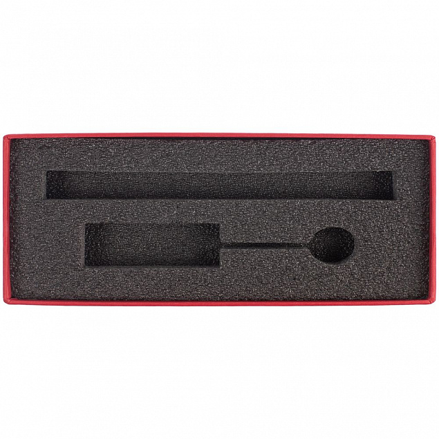 Коробка Notes с ложементом для ручки и флешки, красная с логотипом  заказать по выгодной цене в кибермаркете AvroraStore