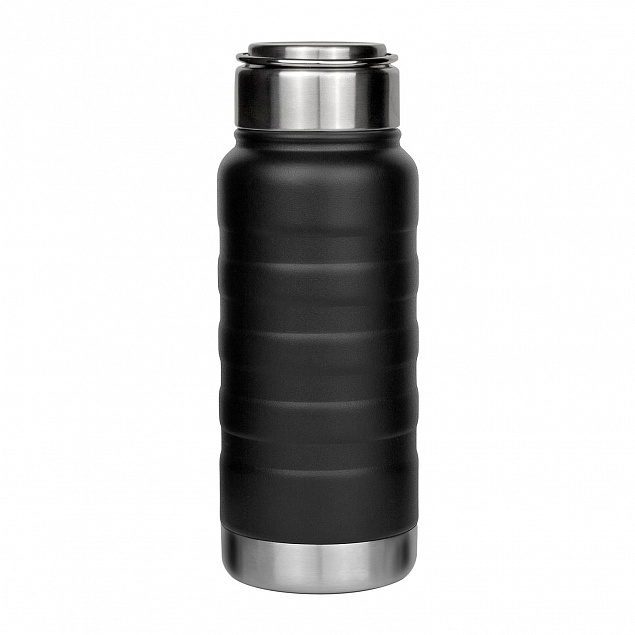 Термобутылка вакуумная герметичная Portobello, Garda, 530 ml, черная с логотипом  заказать по выгодной цене в кибермаркете AvroraStore