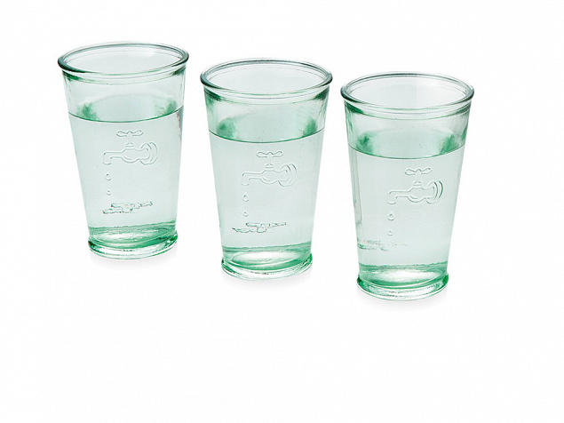 Набор из 3 стаканов для воды с логотипом  заказать по выгодной цене в кибермаркете AvroraStore
