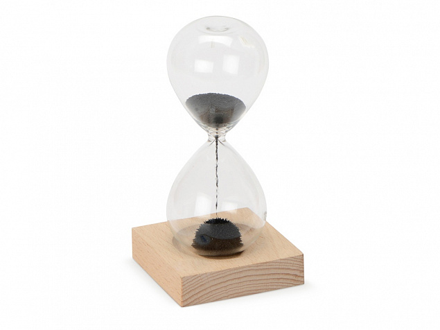 Песочные магнитные часы на деревянной подставке Infinity с логотипом  заказать по выгодной цене в кибермаркете AvroraStore