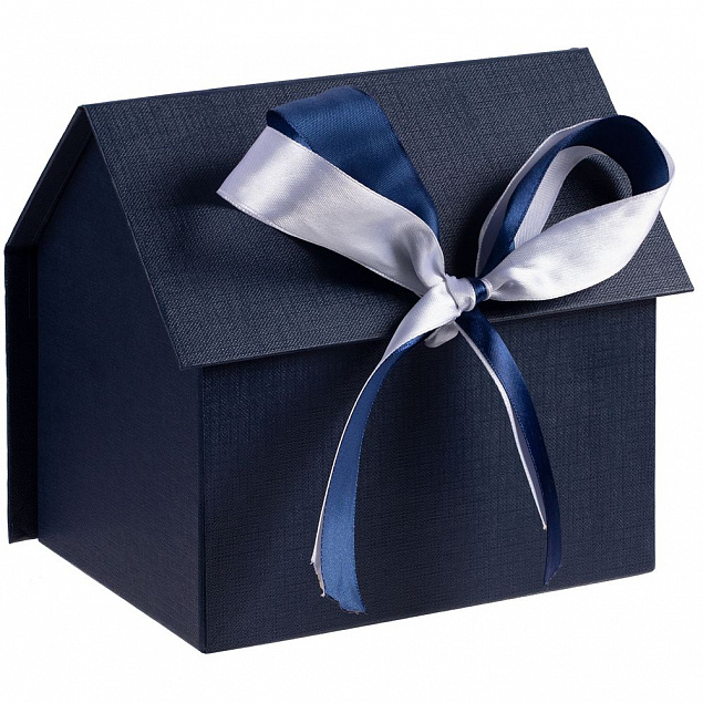 Коробка Homelike, синяя с логотипом  заказать по выгодной цене в кибермаркете AvroraStore