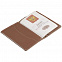 Обложка для паспорта, коричневая с логотипом  заказать по выгодной цене в кибермаркете AvroraStore