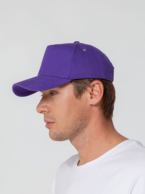 Бейсболка Standard, фиолетовая с логотипом  заказать по выгодной цене в кибермаркете AvroraStore