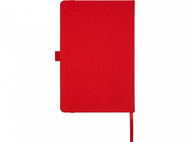 Блокнот Honua форматом A5 из переработанной бумаги с обложкой из переработанного ПЭТ, красный с логотипом  заказать по выгодной цене в кибермаркете AvroraStore