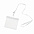 Ланъярд с держателем для бейджа; белый; 11,2х0,5 см; полиэстер, пластик; тампопечать, шелкограф с логотипом  заказать по выгодной цене в кибермаркете AvroraStore