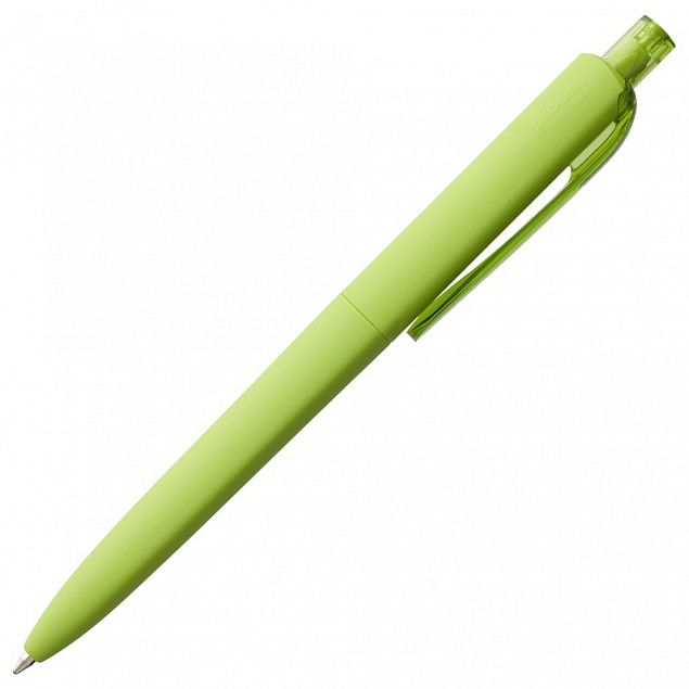 Ручка шариковая Prodir DS8 PRR-T Soft Touch, зеленая с логотипом  заказать по выгодной цене в кибермаркете AvroraStore